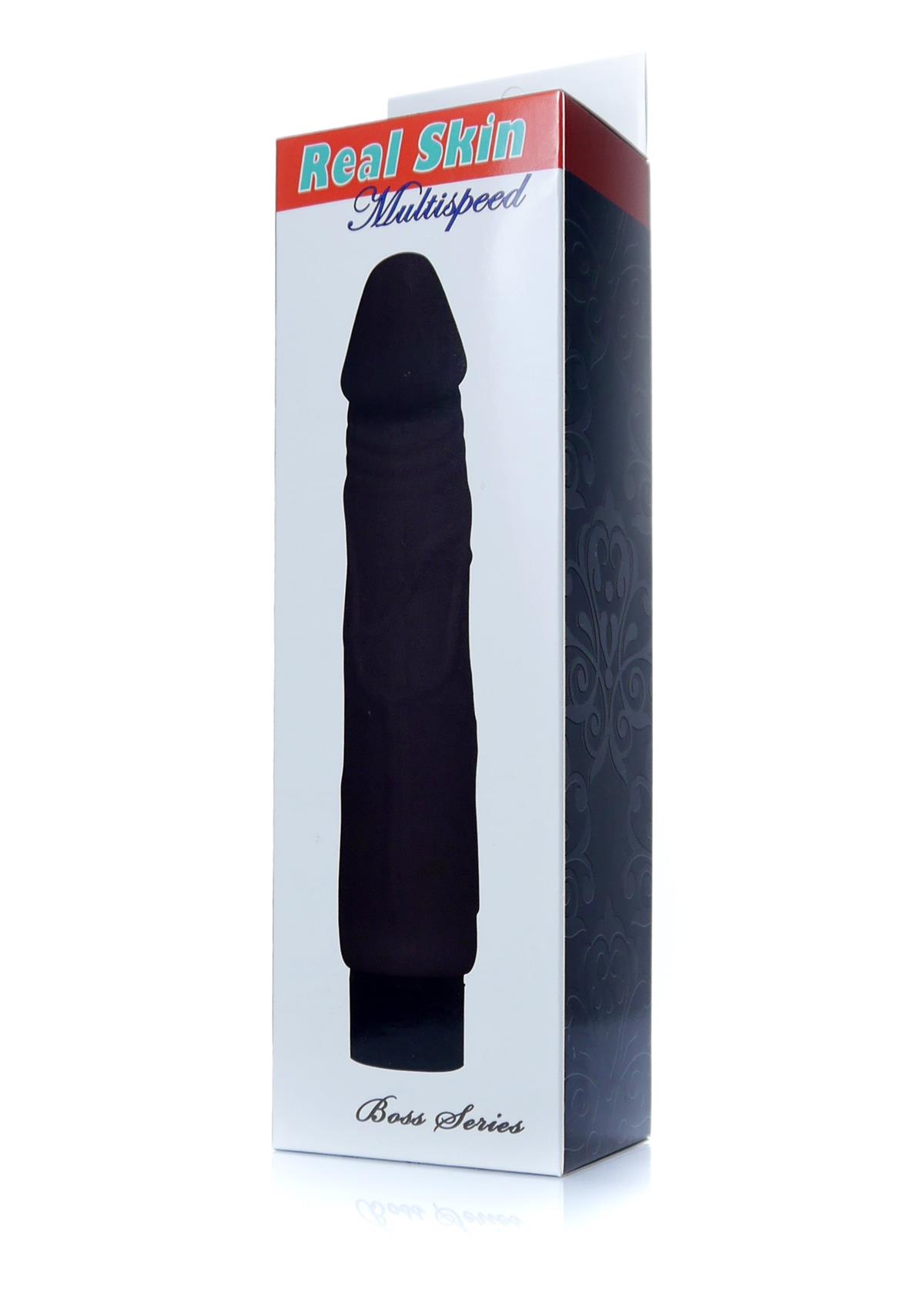 Bossoftoys - 67-00098 - Real Skin - Realistic vibrator - Black - 22 m- Dia 4 cm - Multispeed