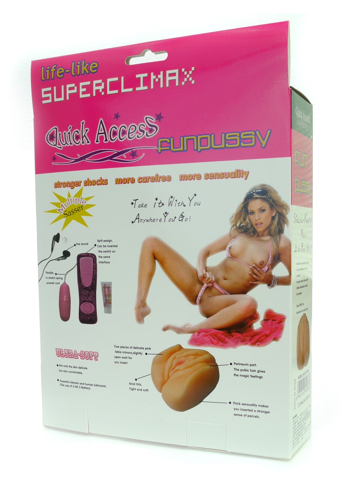 Bossoftoys - 67-00091 A - Vibrating Pussy Masturbator - Super climax - Pussy & anal - Colour box - Dimensions 16 x 14 x 5 cm