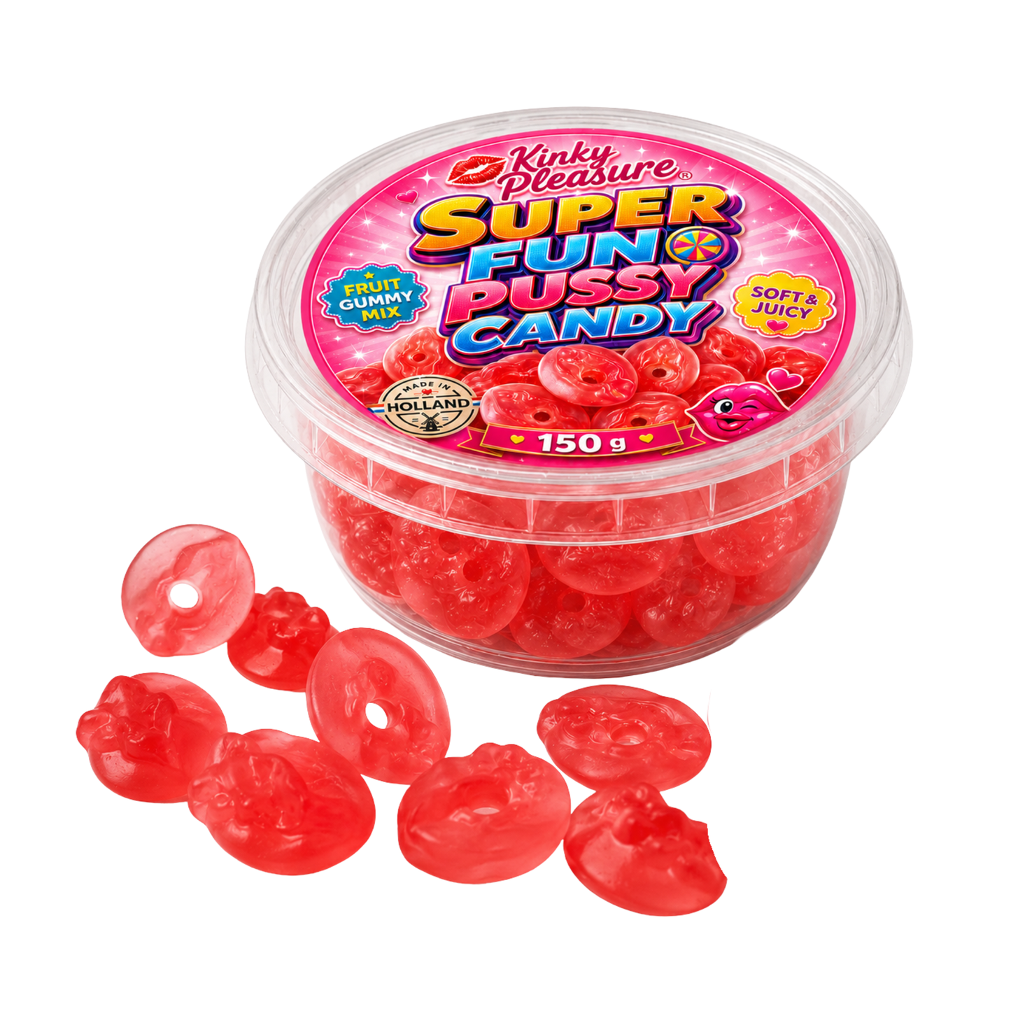 Kinky Pleasure - KPC003 - Pussy Gummy's Candy – Fruit Gummy Mix 150g