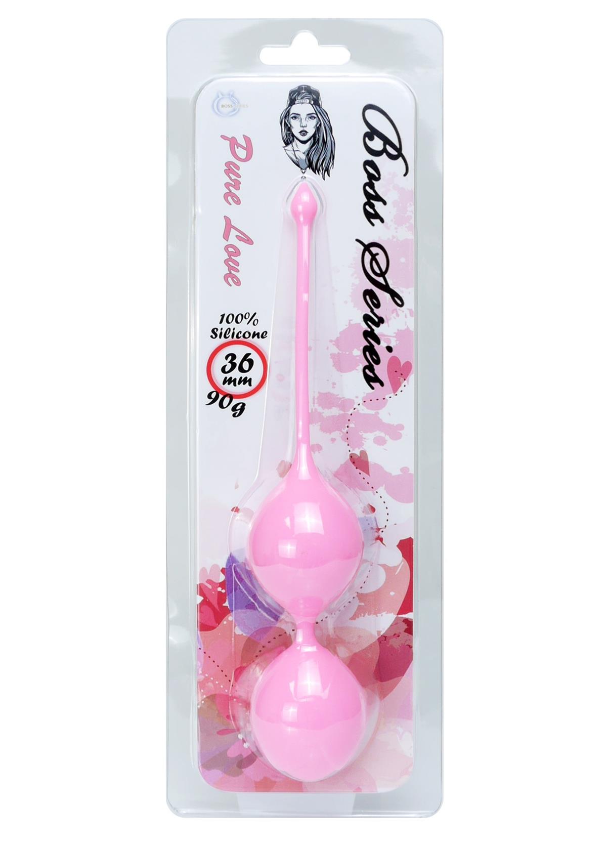 Bossoftoys - 75-00004 - Silicone Kegel Balls - 29 mm 90g Pink - strong blister