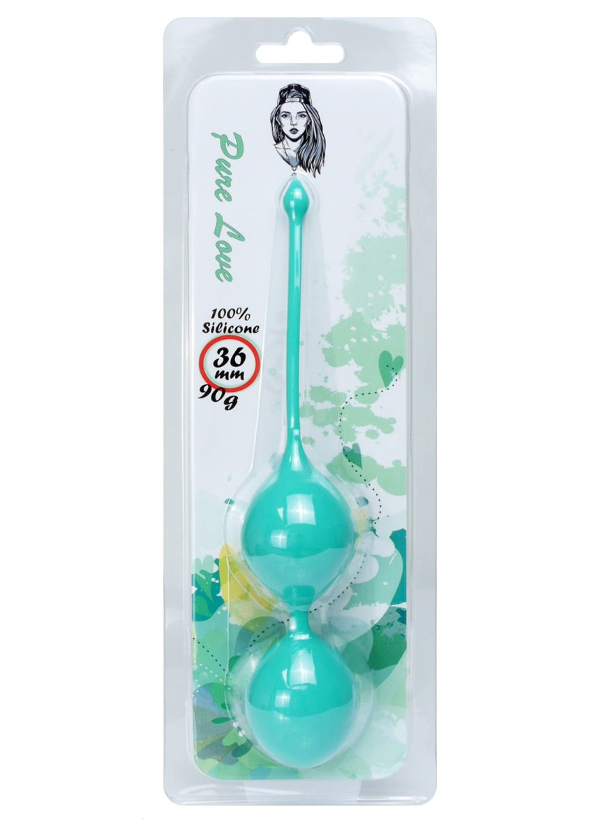 Bossoftoys - 75-00008 - Silicone Kegel Balls - length 16,5 cm - width  36mm  - 90g - Green - strong blister