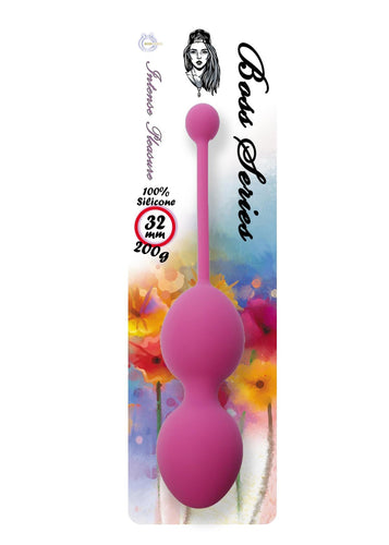 Boysoftoys - 75-00013 - Silicone Kegel Balls - length 16,5 cm - width 32mm - 200g - DarkPink - strong blister