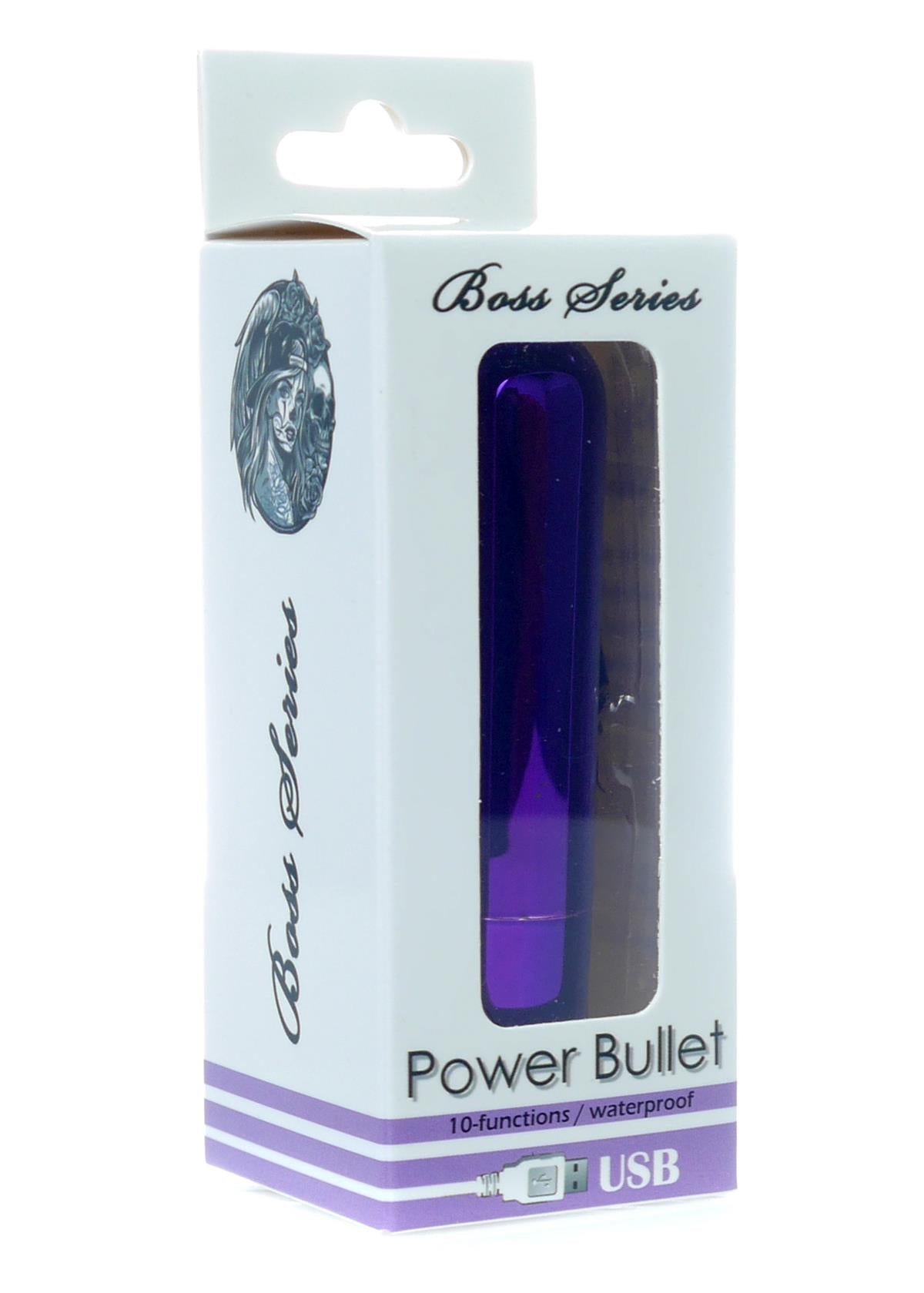 Bossoftoys Rechargeable 9 CM Bullet Glossy Purple - 10 Speed - 78-00006 - attractive Colour box