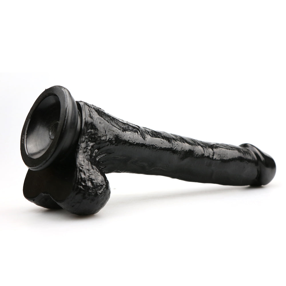 Power Escorts - BR157 Black - Rocket John 10'' - Realistic Dildo - 10 Inch / 25,5 CM