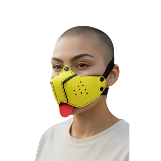 Kinky Pleasure – KPPP004 – Puppy Play Dog Mask – Smaller Size – Yellow Edition