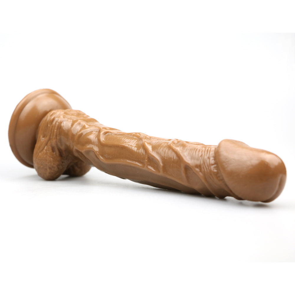 Power Escorts - BR153 Black - Rocket John 9,8'' Realistic Dildo - 9,8 Inch / 24,9 CM