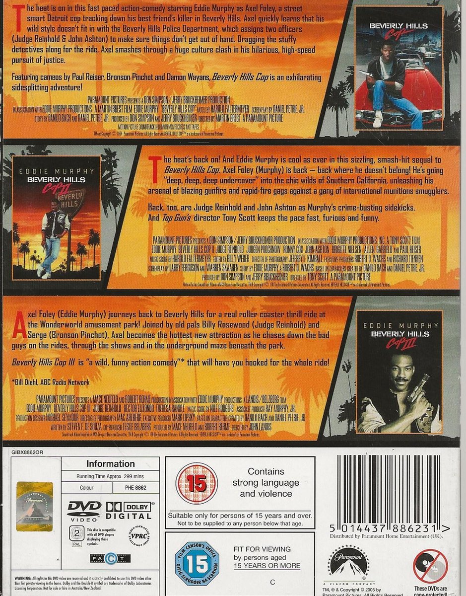 DVD - Eddie Murphy - Beverly Hills Cop The Complete Line Up  3 Movies