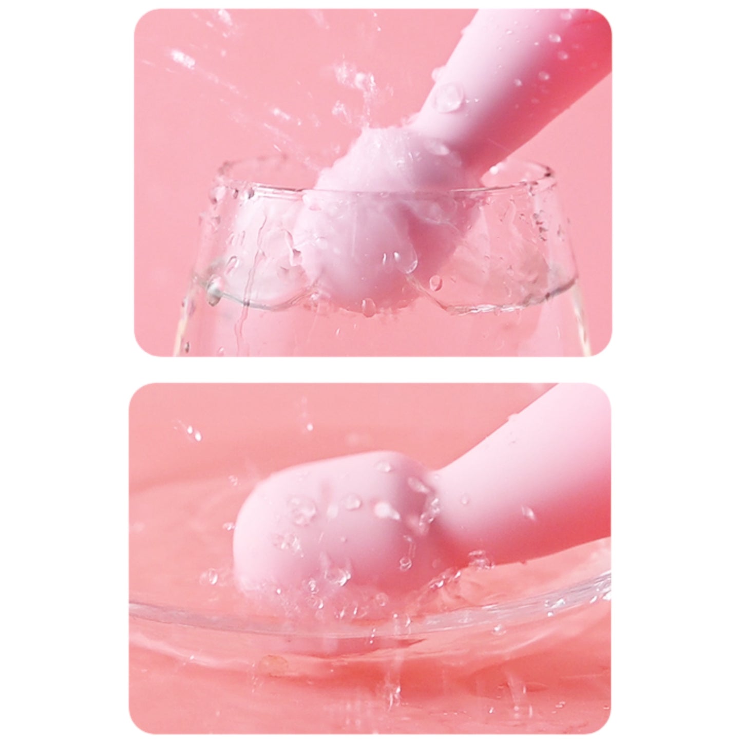 Power Escorts - BR315 - Mini Wand Massager De Luxe Pink - 11,6 Cm / 4.5 Inch Silicone