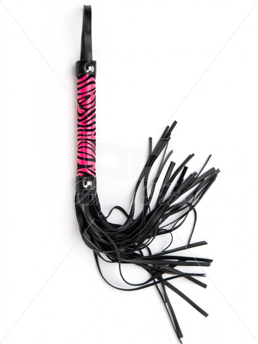 Argus Purple Leopard Flogger - Leatherlook - AF 001023