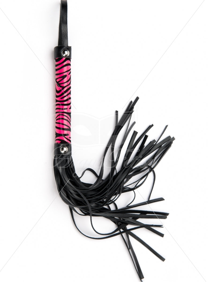Argus Pink Leopard Flogger - Leatherlook - AF 001024