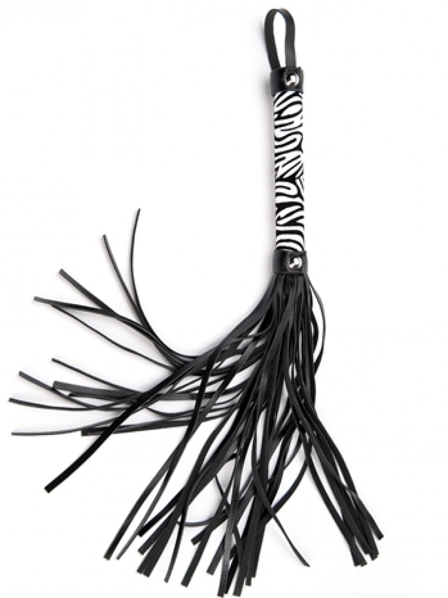 Argus White Leopard Flogger - Leatherlook - AF 001025