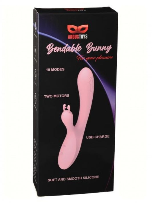 Argus - AT1127 - Bendable Bunny - Pink G Spot & Clit Stimulator