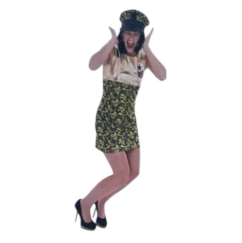 Sexy Short Army Dress for Women – Military Roleplay Costume – Size S / M / L