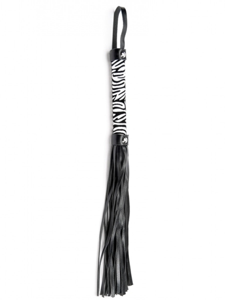 Argus White Leopard Flogger - Leatherlook - AF 001025