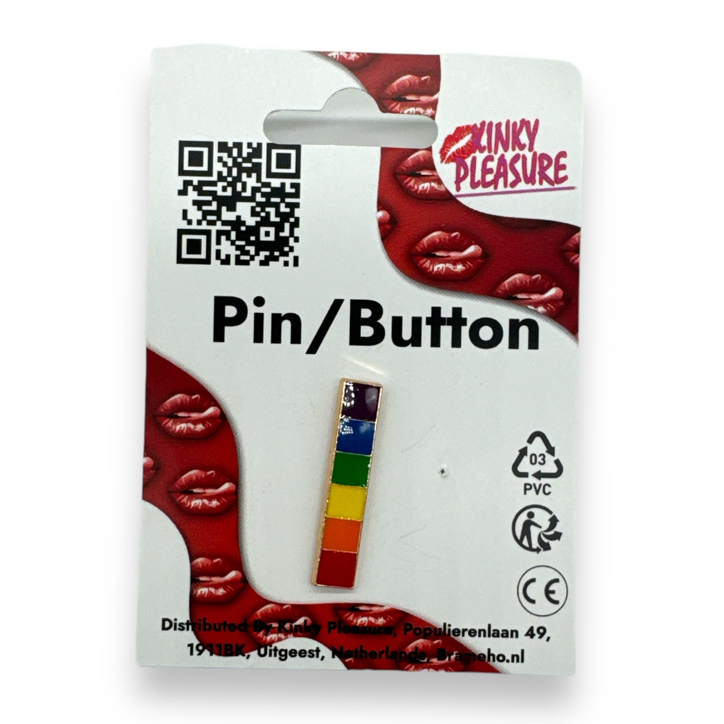 Kinky Pleasure - KPB063 - Badge / Pin - Plate Long Small