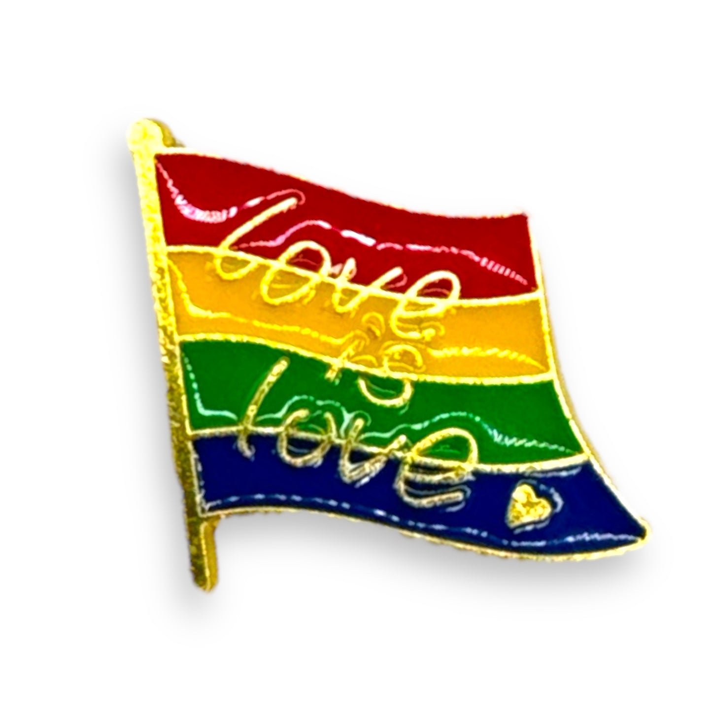 Kinky Pleasure - KPB032 - Badge / Pin - Flag Love Is Love