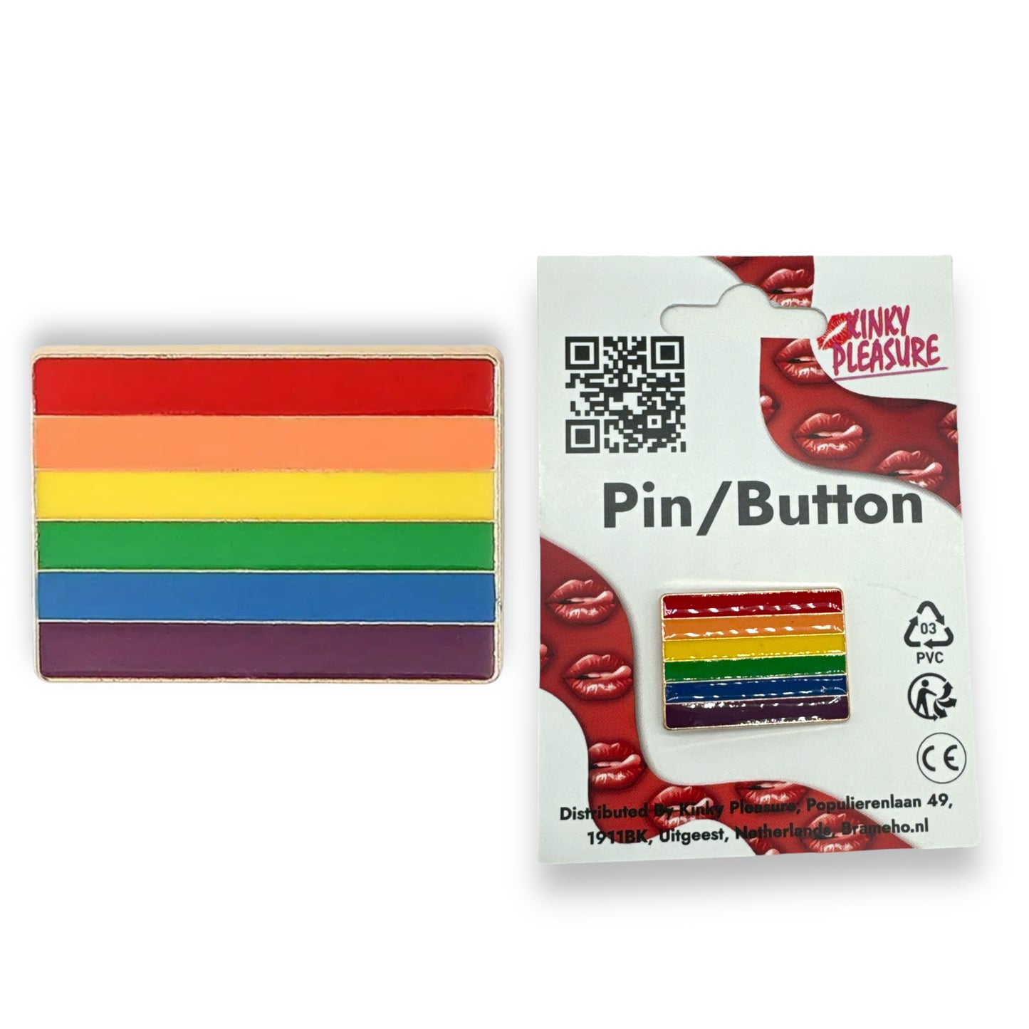 Kinky Pleasure - KPB030 - Badge / Pin - Plate - Gold