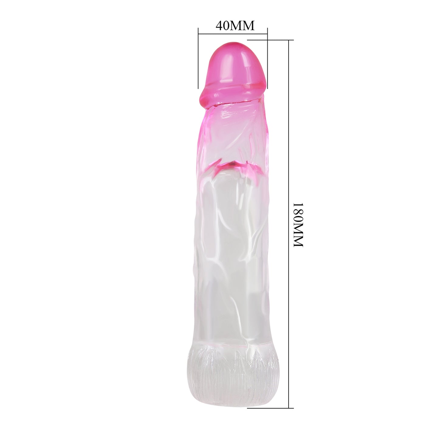 Baile - BI-026208-1 - Penis Sleeve Flesh 8 Cm Dia 4 Cm - 7 Inch Extender