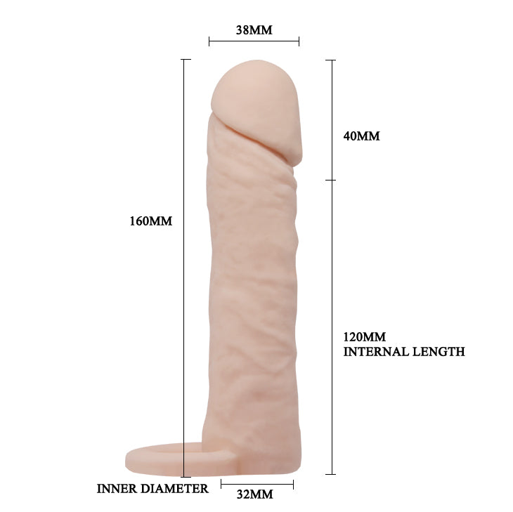 Baile - BI-026228- Penis Sleeve Flesh 16 Cm Dia 3,8 Cm