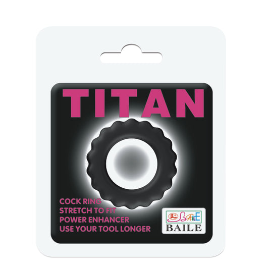 Baille - BI-210145 - Titan Cockring Black 4,2 cm dia 1 cm