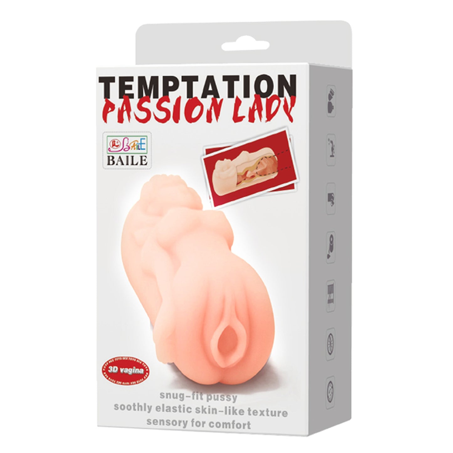 Baile - BM-009005N - Passion Lady3D Maturbator - Length 120 MM Dia 57 MM