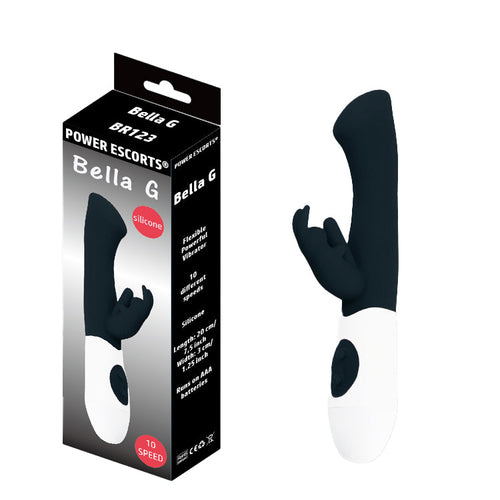 Power Escorts Bella G Black G Spot Vibrator - 10-Speed - 20 CM - BR123 - COLOURBOX
