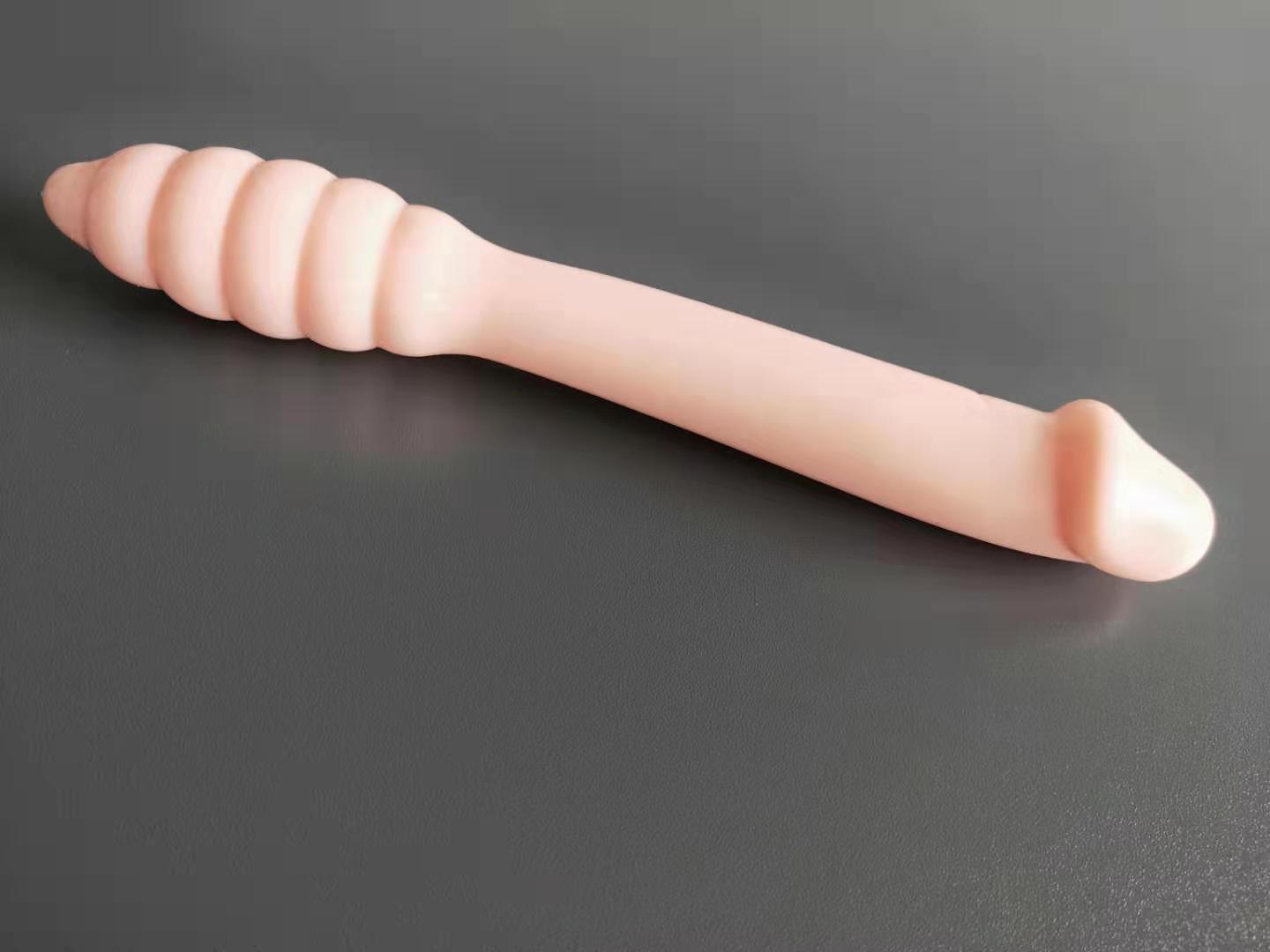 Power Escorts - BR140 Black - Rocket Dong - Double Dildo - Extreme Flexible - Ideal For Starters - 20,4 × 3 CM - Black