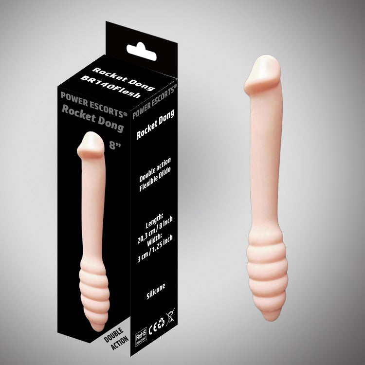 Power Escorts - BR140 Flesh - Rocket Dong - Double Dildo - Extreme Flexible - 20,4 × 3 CM -
