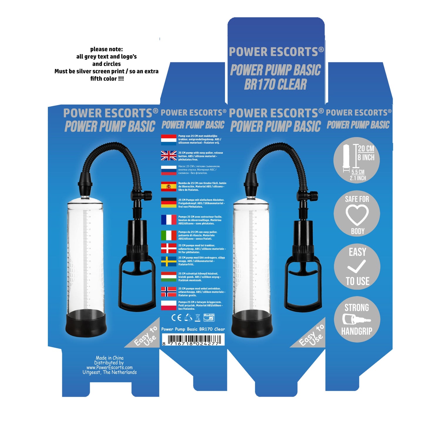 Power Escorts - BR170 Clear - Power Pump Basic - Penis Pump - Transparant
