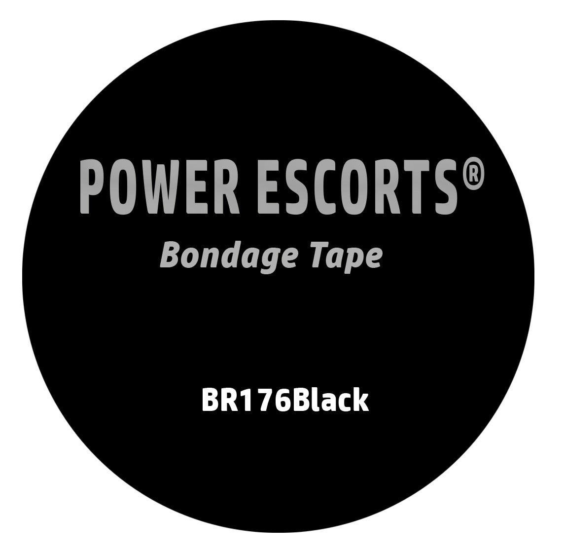 Power Escorts - BR176 Black Bondage Tape - Kinky Fetish - 15 Meter