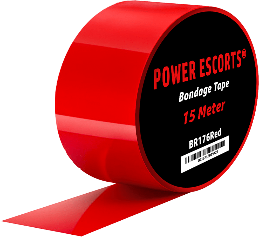 Power Escorts - BR176 Red Bondage Tape - Kinky Fetish - 15 Meter