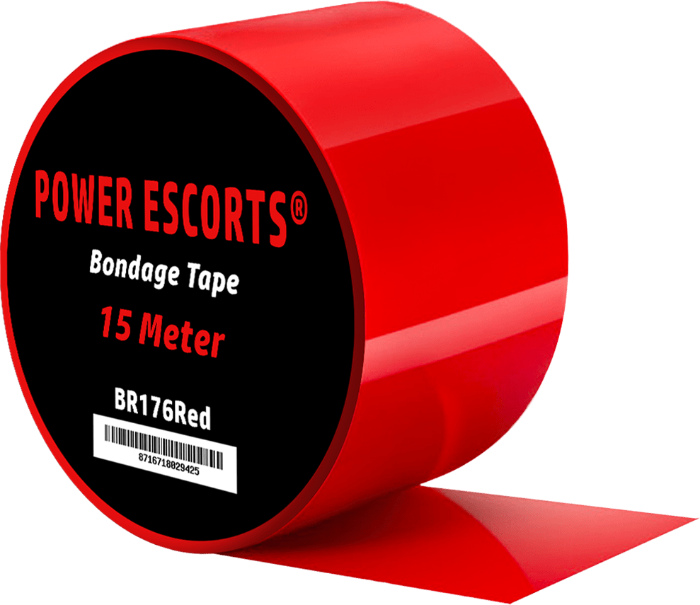 Power Escorts - BR176 Red Bondage Tape - Kinky Fetish - 15 Meter