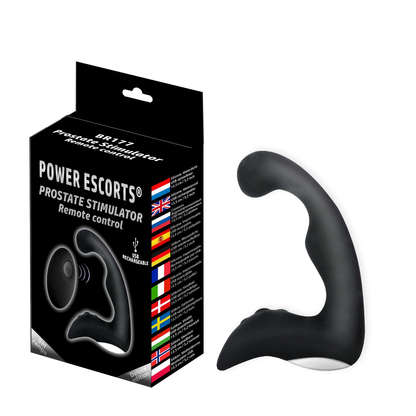 Power Escorts - BR177 - Rechargeable Prostate Stimulator with Remote Control