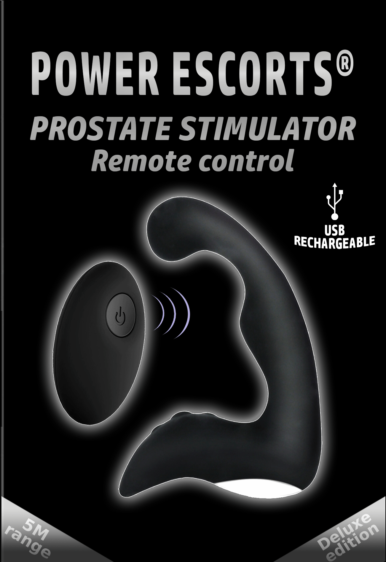 Power Escorts - BR177 - Rechargeable Prostate Stimulator with Remote Control COLOUR BOX