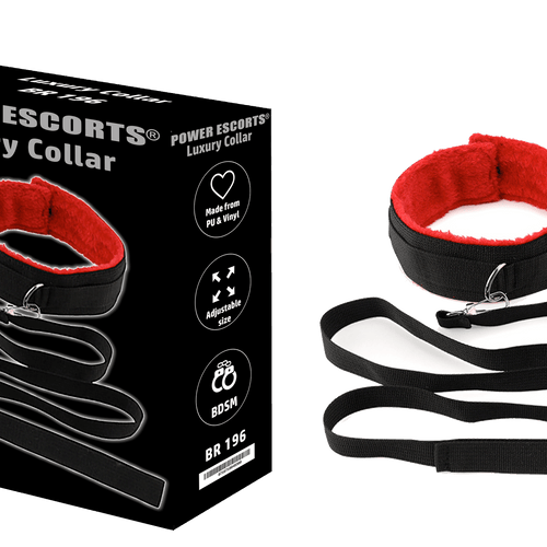 Power Escorts - BR196 - Luxury Kinky Collar - Bondage - BDSM - Black