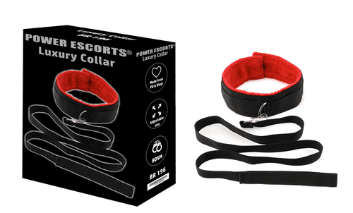 Power Escorts - BR196 - Luxury Kinky Collar - Bondage - BDSM - Black
