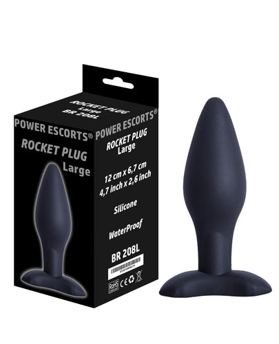 Power Escorts - BR208 L - Rocket Plug Large Anal Plug - 12 × 6,7 CM / 4,7 × 2,6Inch - Silicone Butt plug