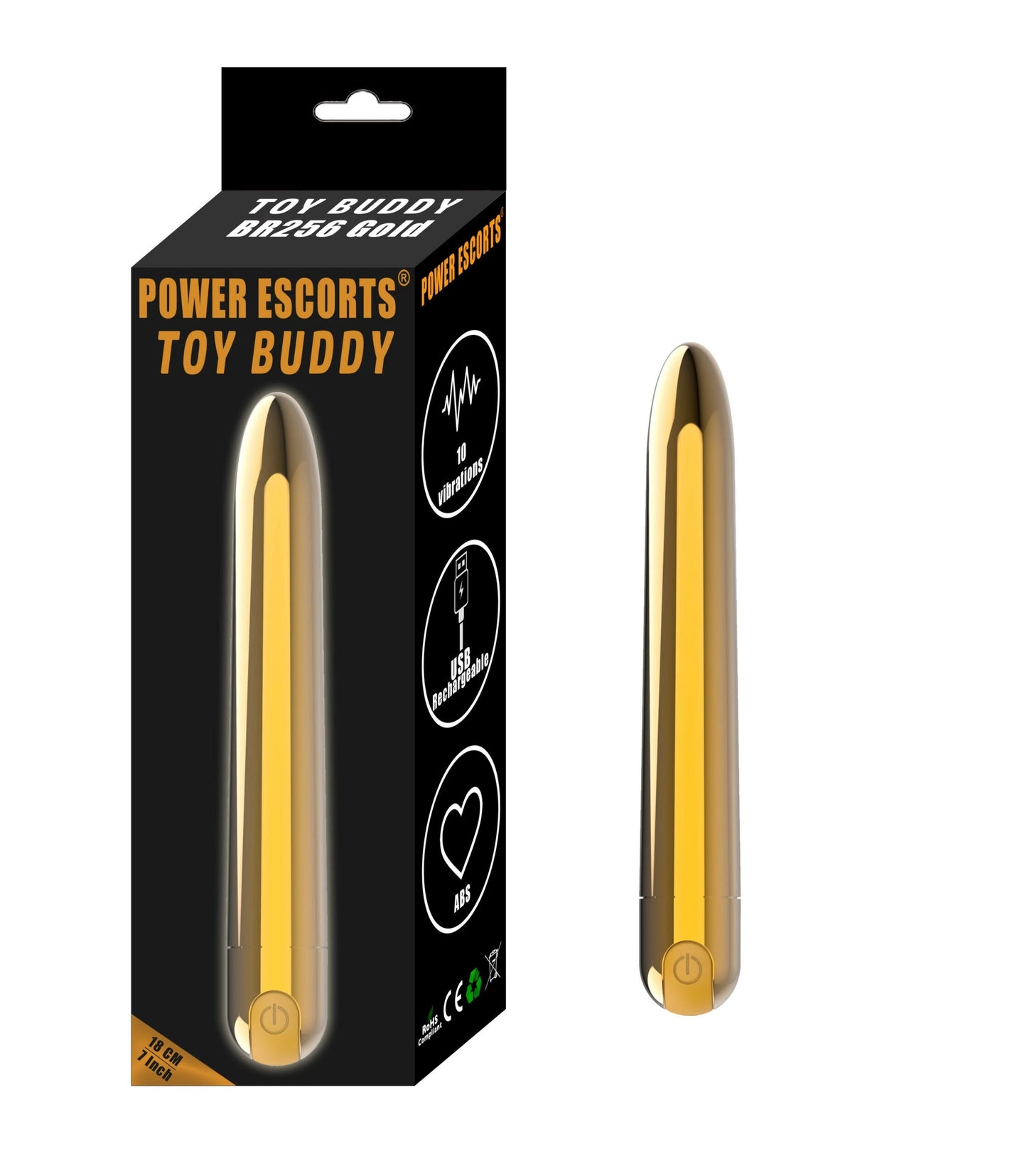 Power Escorts - BR256 - TDY Buddy Mega size Bullet - Rechargeable - 3 Colours