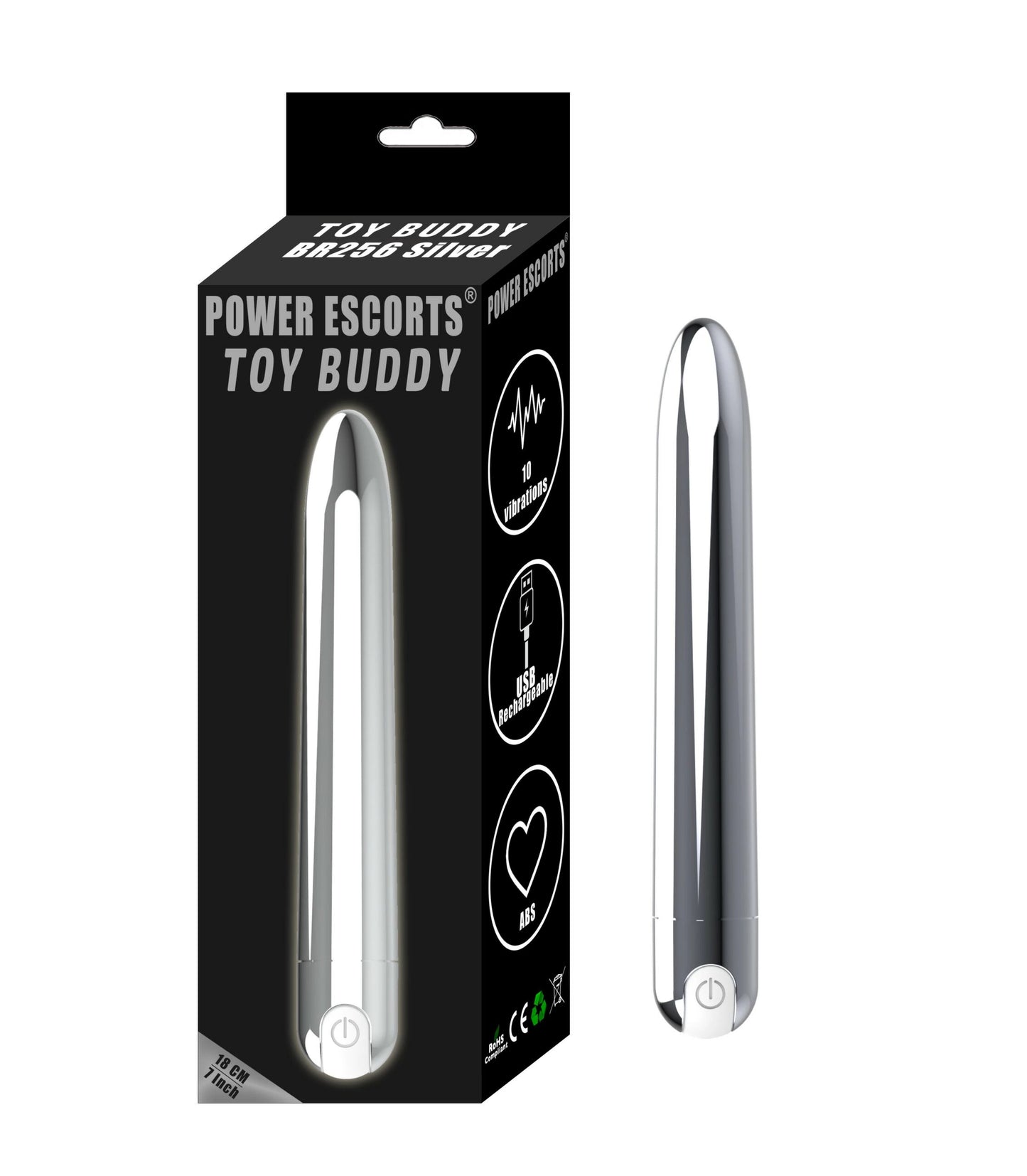 Power Escorts - BR256 - TDY Buddy Mega size Bullet - Rechargeable - 3 Colours