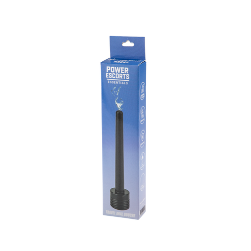Power Escorts - BR342 - Travel Anal Cleaner Douche Tube – Black, 15 cm / 5.9 Inch