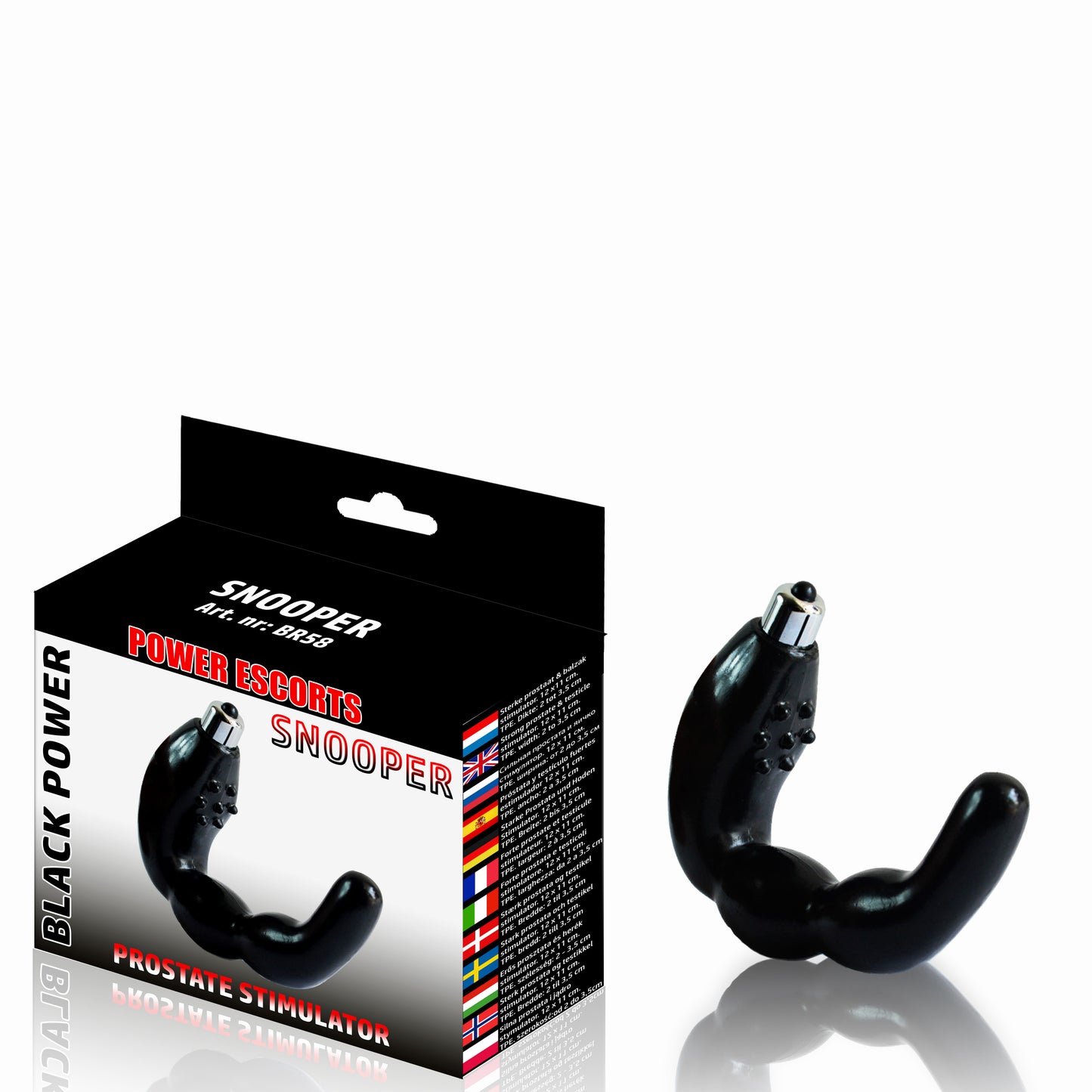 Power Escorts - br58 _ Snooper Prostate Stimulator - Black