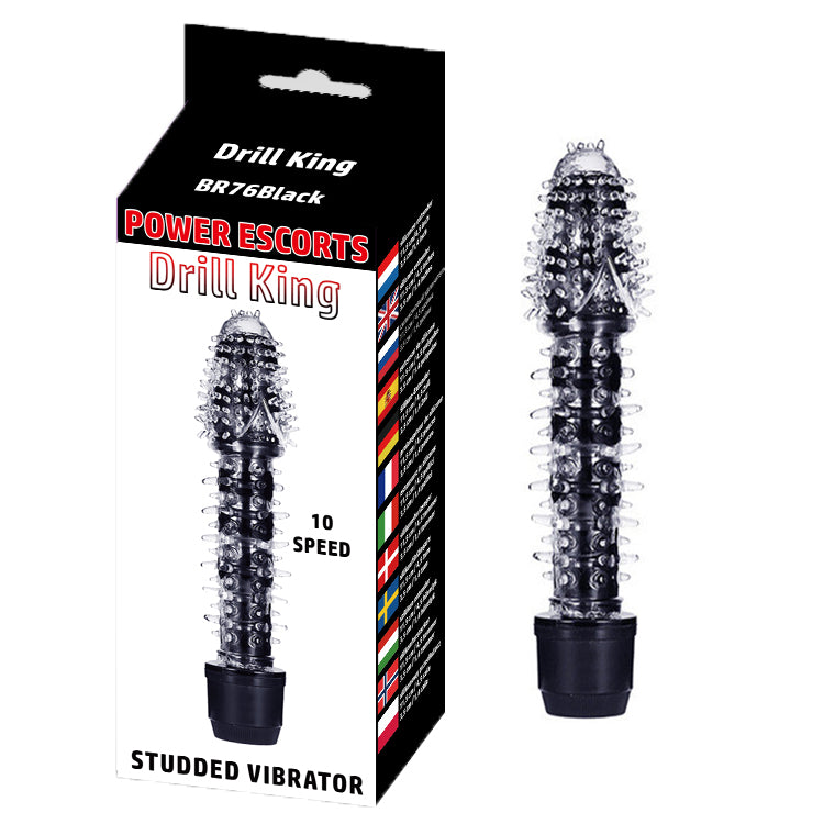 Power Escorts - BR76 - Drill King Vibrator - L 16.8 CM - Black