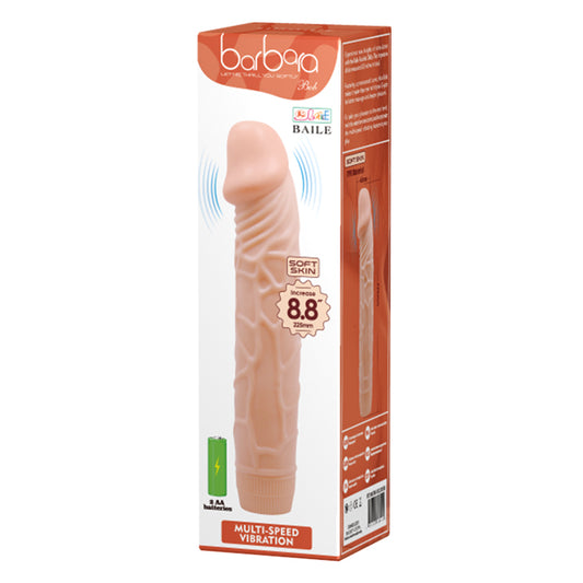 Baile - Barbara Realistic Vibrator Soft Skin - 22,5 Cm 8.8 Inch - BW-001009R