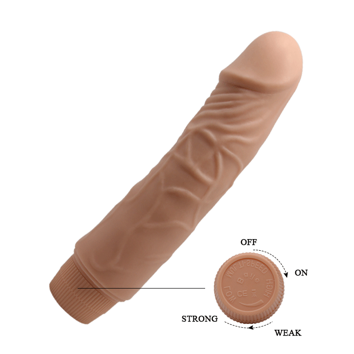 BAILE - Barbara Realistic Vibrator - Vibrating Soft Skin 19,5 cm dia 4 CM - BW-001032R