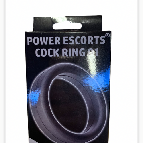 Power Escorts - BR63 - Locked Up Cockring 01 - Silicone - Black