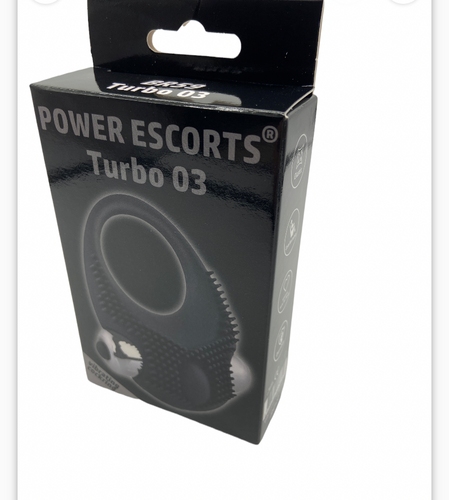 Power Escorts - BR59 - Silicone Turbo 03 Vibrating Cockring - Black