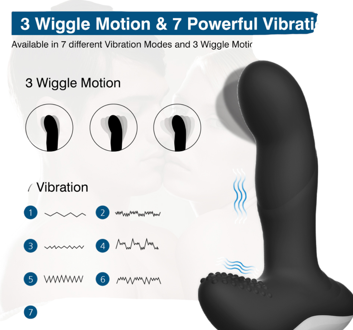 Luxury Play - LP06 - Prostate Stimulator - Silicone Usb Massager - 7 Function - Pulsator - Heating - Black
