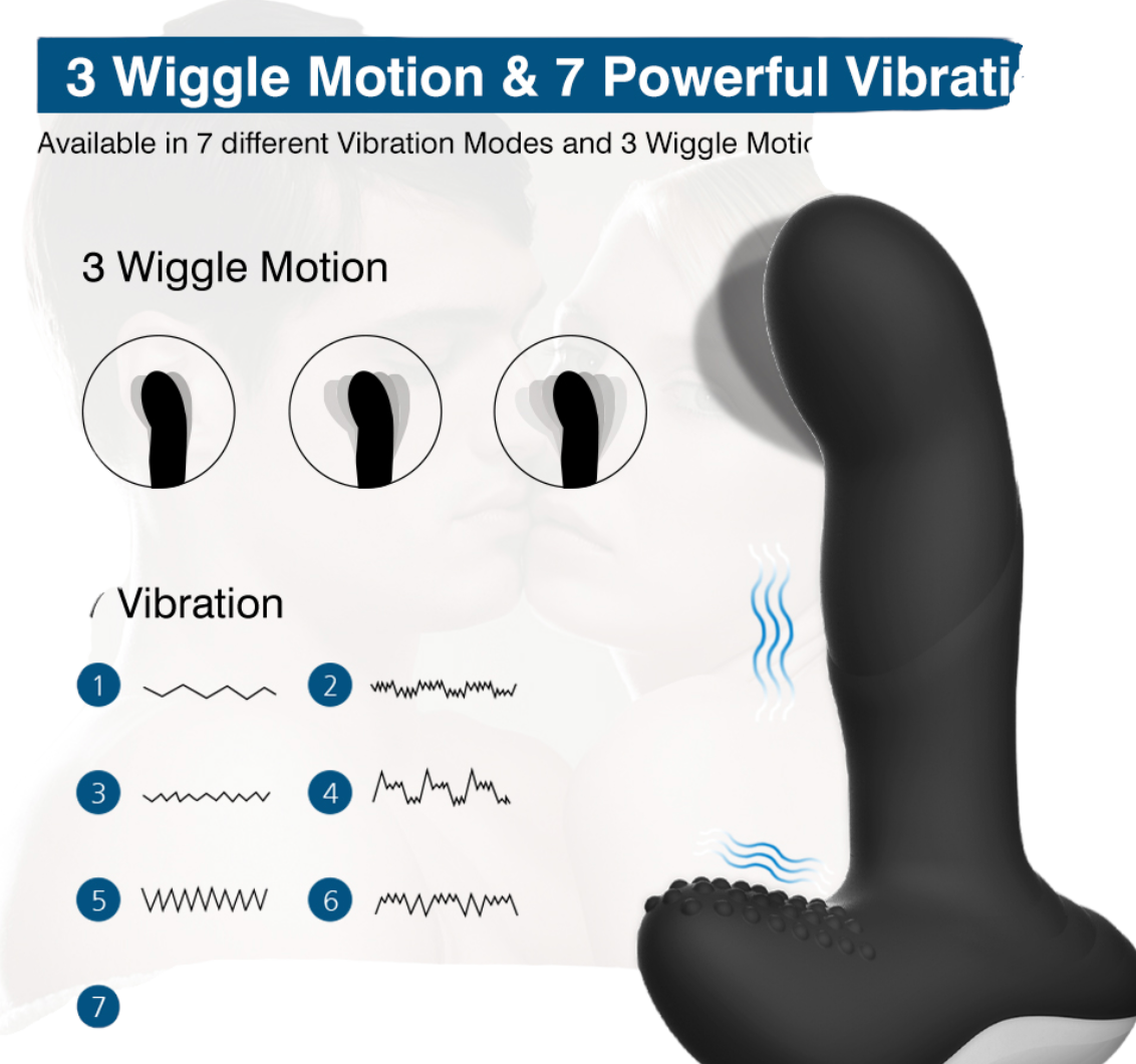 Luxury Play Prostate Stimulator - Silicone Usb Massager -  7 Function - Pulsator - Heating - Black - LP06