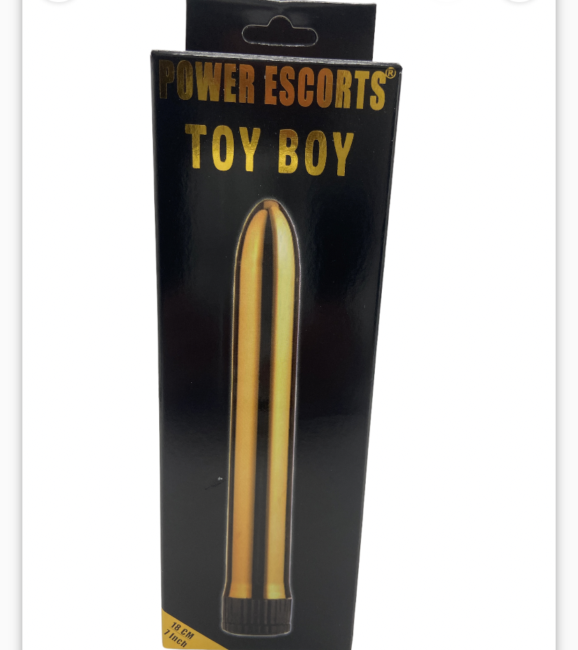Power Escorts Toy Boy Classic Vibrator - 18 CM - Gold - BR61