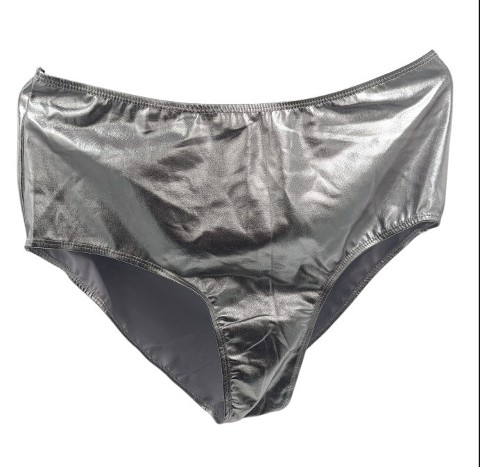 Glossy Silver Kinky Brief